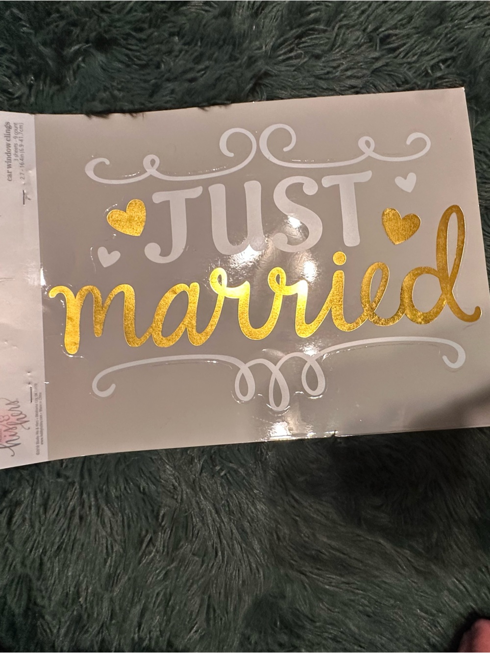 4/$20 💫 Hobby Lobby Just Married Wedding Car Window Clings New